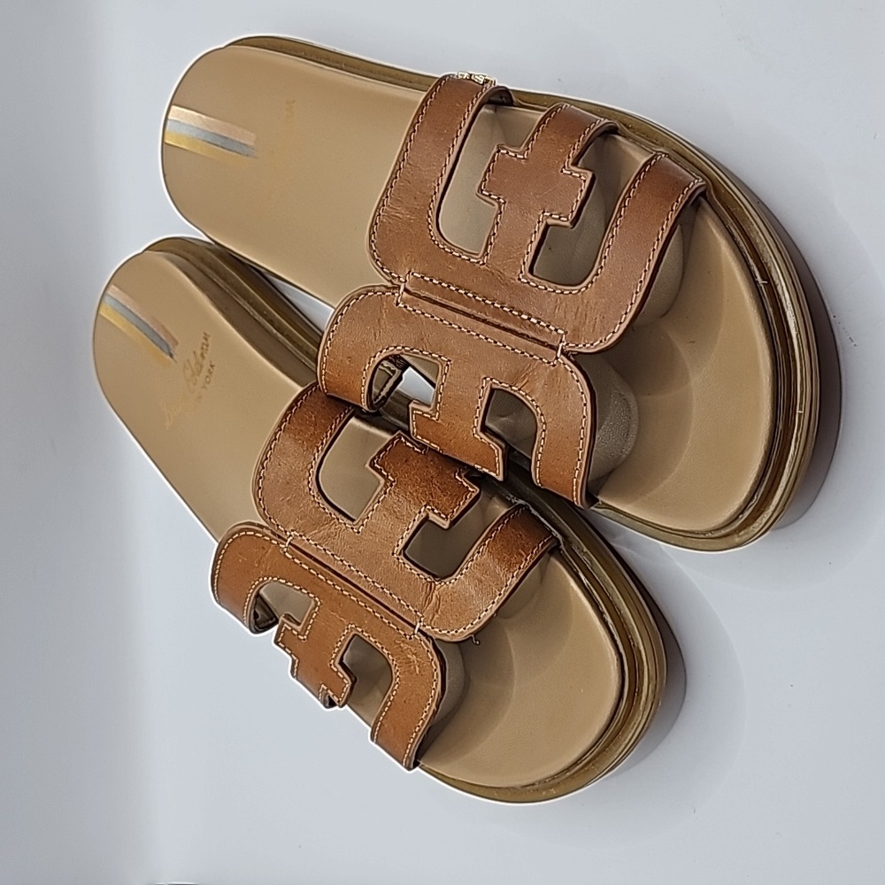 Sam Edelman Valeri Slide Sandal Natural Leather size 9.5M